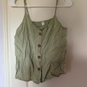 BP Olive Green Camisole with Buttons